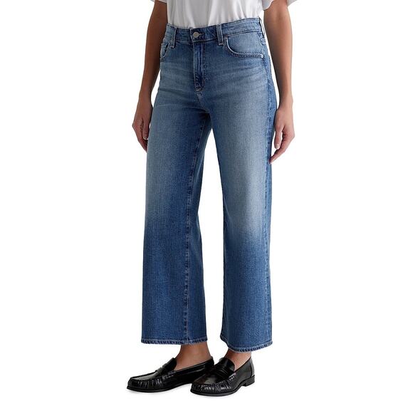 NWT AG Adriano Goldschmied Saige High Rise Wide Leg Crop Jeans Womens Size 32 - Picture 5 of 16